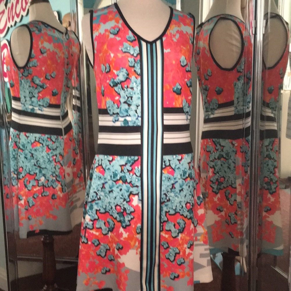 Beige by ECI Sleeveless Floral Dress